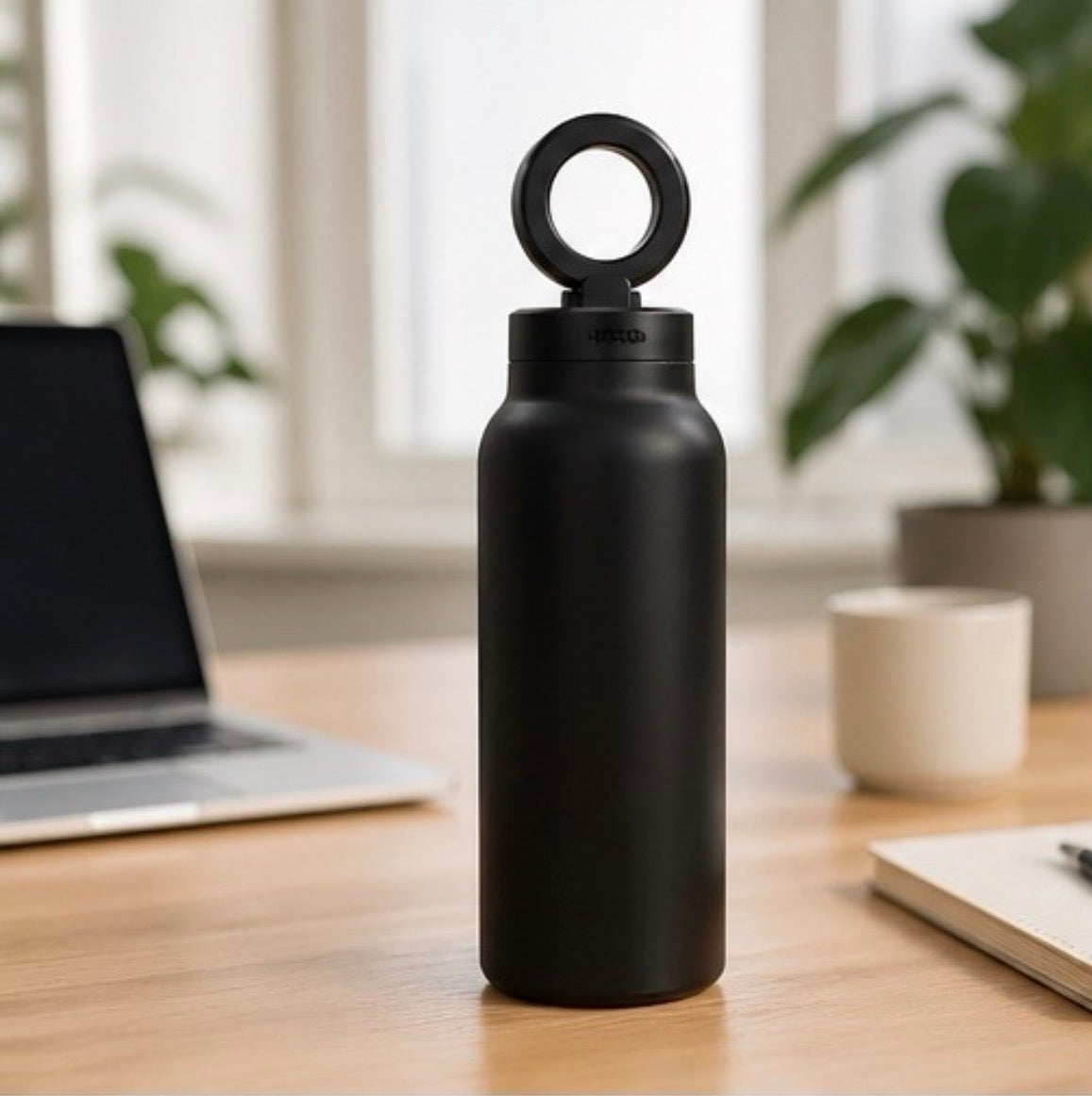 Gourde Noir Clip & Drink Thermos