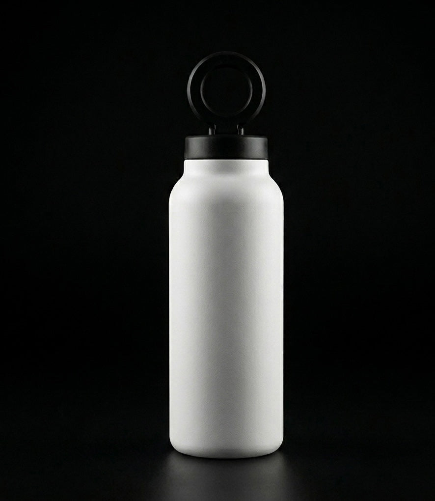 Gourde Blanche Clip & Drink Thermos