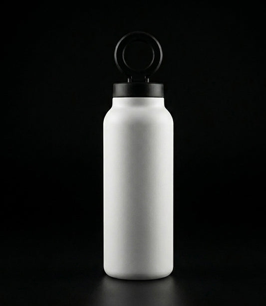 Gourde Blanche Clip & Drink Thermos