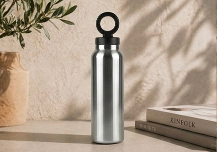 Gourde Argent Clip & Drink Thermos